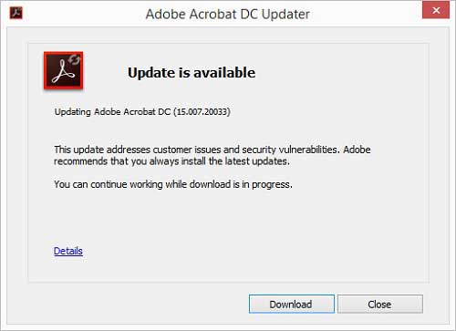 adobe acrobat reader dc update for mac