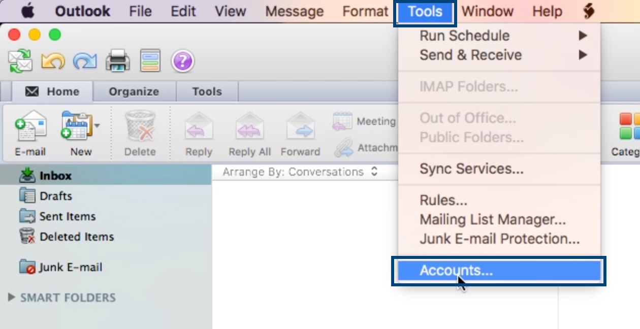 recall an email message in outlook for mac